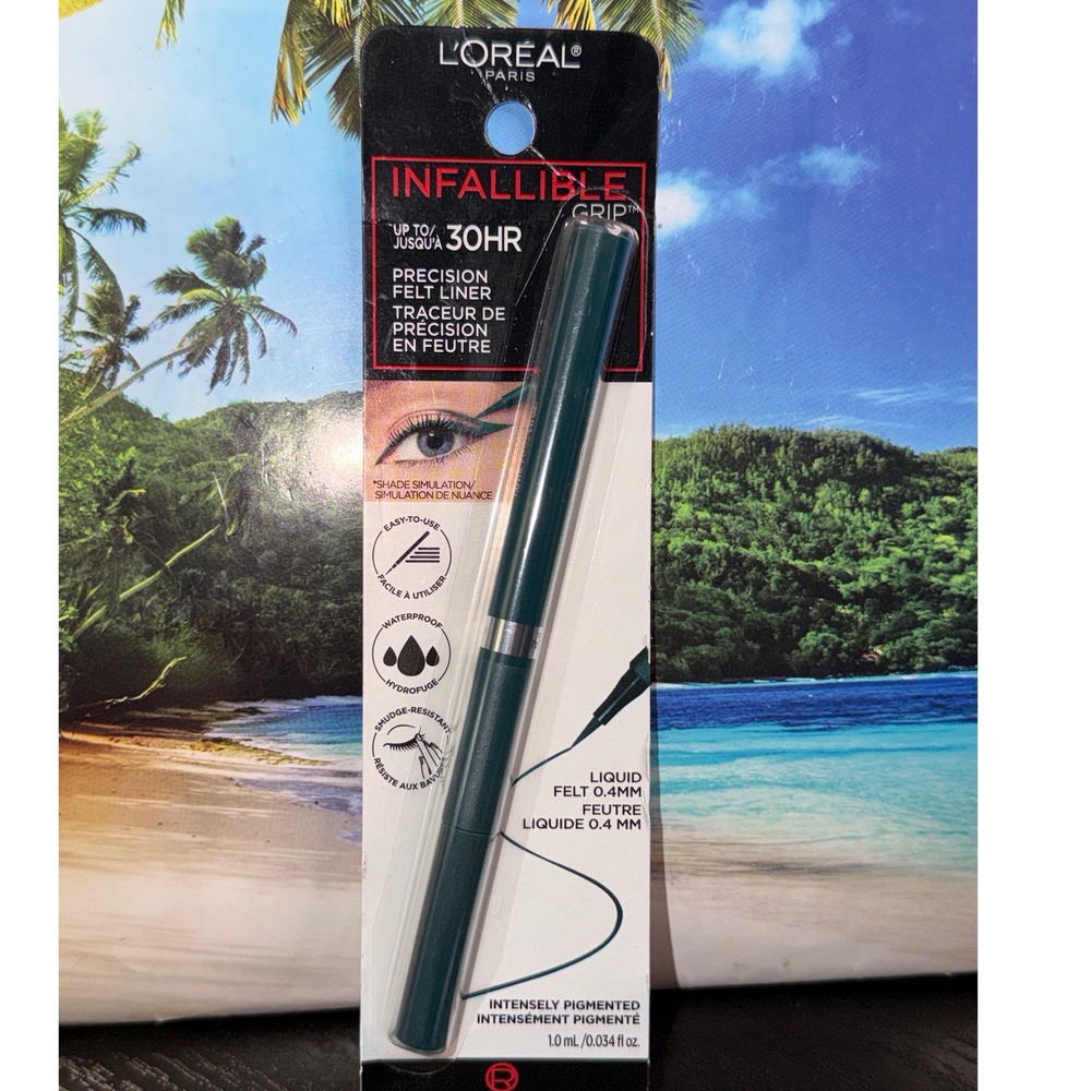 LOreal Infallible Grip Precision Felt Liquid Eyeliner 620 Green 30HR Waterproof